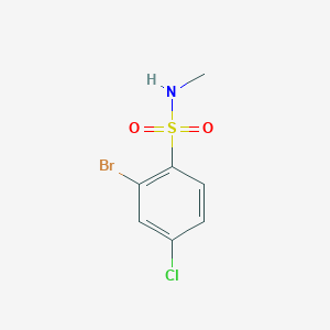 molecular formula C7H7BrClNO2S B2793811 2-Bromo-4-chloro-N-methylbenzene-1-sulfonamide CAS No. 1825597-11-2