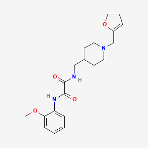 molecular formula C20H25N3O4 B2793819 N1-((1-(furan-2-ylmethyl)piperidin-4-yl)methyl)-N2-(2-methoxyphenyl)oxalamide CAS No. 953230-51-8