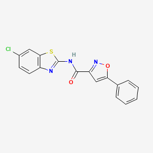 N-(6-chloro-1,3-benzothiazol-2-yl)-5-phenyl-1,2-oxazole-3-carboxamide