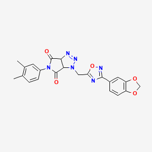 1-((3-(benzo[d][1,3]dioxol-5-yl)-1,2,4-oxadiazol-5-yl)methyl)-5-(3,4-dimethylphenyl)-1,6a-dihydropyrrolo[3,4-d][1,2,3]triazole-4,6(3aH,5H)-dione