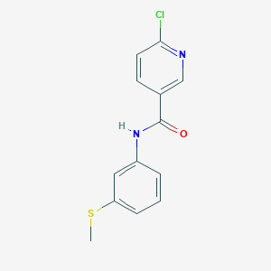 B2793844 6-chloro-N-[3-(methylsulfanyl)phenyl]pyridine-3-carboxamide CAS No. 667443-20-1