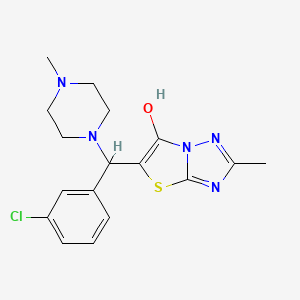 B2793852 5-((3-Chlorophenyl)(4-methylpiperazin-1-yl)methyl)-2-methylthiazolo[3,2-b][1,2,4]triazol-6-ol CAS No. 851969-39-6