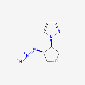 molecular formula C7H9N5O B2793862 1-[(3R,4S)-4-Azidooxolan-3-yl]pyrazole CAS No. 2138050-98-1