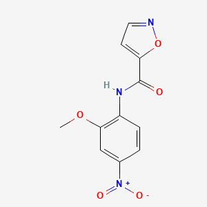 molecular formula C11H9N3O5 B2793875 N-(2-methoxy-4-nitrophenyl)isoxazole-5-carboxamide CAS No. 941994-02-1