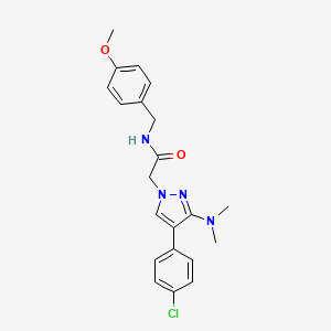 2-(4-(4-chlorophenyl)-3-(dimethylamino)-1H-pyrazol-1-yl)-N-(4-methoxybenzyl)acetamide