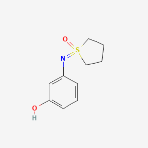 molecular formula C10H13NO2S B2793904 1-[(3-Hydroxyphenyl)imino]-1lambda6-thiolan-1-one CAS No. 1955519-93-3