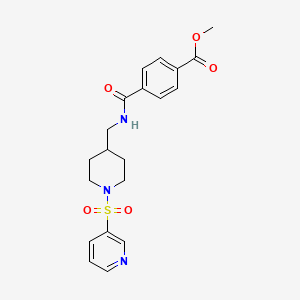 Methyl 4-(((1-(pyridin-3-ylsulfonyl)piperidin-4-yl)methyl)carbamoyl)benzoate