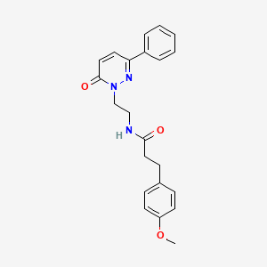 3-(4-methoxyphenyl)-N-(2-(6-oxo-3-phenylpyridazin-1(6H)-yl)ethyl)propanamide