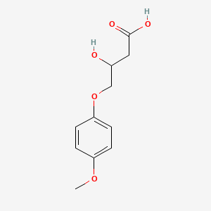 molecular formula C11H14O5 B2793924 3-Hydroxy-4-(4-methoxyphenoxy)butanoic acid CAS No. 887684-84-6