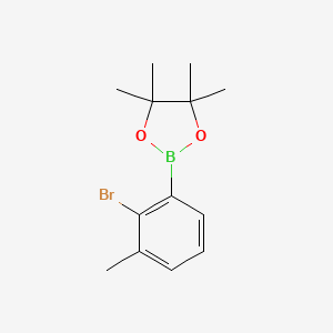 molecular formula C13H18BBrO2 B2793927 2-(2-Bromo-3-methylphenyl)-4,4,5,5-tetramethyl-1,3,2-dioxaborolane CAS No. 1701437-37-7