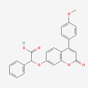 molecular formula C24H18O6 B2793933 {[4-(4-methoxyphenyl)-2-oxo-2H-chromen-7-yl]oxy}(phenyl)acetic acid CAS No. 384365-23-5
