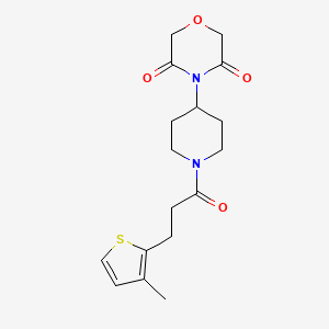 4-(1-(3-(3-Methylthiophen-2-yl)propanoyl)piperidin-4-yl)morpholine-3,5-dione