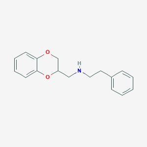 molecular formula C17H19NO2 B2793944 N-(2,3-dihydro-1,4-benzodioxin-2-ylmethyl)-2-phenyl-1-ethanamine CAS No. 85145-35-3