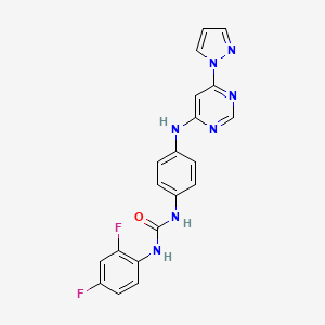 1-(4-((6-(1H-pyrazol-1-yl)pyrimidin-4-yl)amino)phenyl)-3-(2,4-difluorophenyl)urea