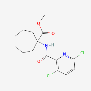 molecular formula C15H18Cl2N2O3 B2793951 Methyl 1-(3,6-dichloropyridine-2-amido)cycloheptane-1-carboxylate CAS No. 1208902-85-5