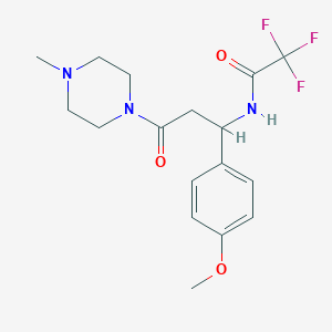 2,2,2-trifluoro-N-[1-(4-methoxyphenyl)-3-(4-methylpiperazino)-3-oxopropyl]acetamide