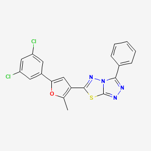 6-[5-(3,5-Dichlorophenyl)-2-methylfuran-3-yl]-3-phenyl-[1,2,4]triazolo[3,4-b][1,3,4]thiadiazole