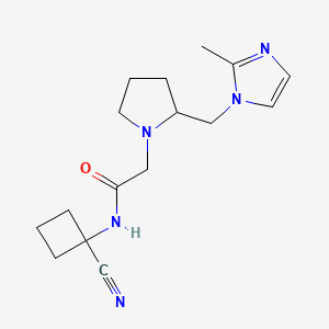 N-(1-Cyanocyclobutyl)-2-[2-[(2-methylimidazol-1-yl)methyl]pyrrolidin-1-yl]acetamide
