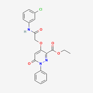 Ethyl 4-(2-((3-chlorophenyl)amino)-2-oxoethoxy)-6-oxo-1-phenyl-1,6-dihydropyridazine-3-carboxylate