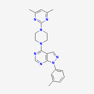 4-(4-(4,6-dimethylpyrimidin-2-yl)piperazin-1-yl)-1-(m-tolyl)-1H-pyrazolo[3,4-d]pyrimidine