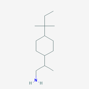 molecular formula C14H29N B2793976 2-[4-(2-Methylbutan-2-yl)cyclohexyl]propan-1-amine CAS No. 2248295-92-1