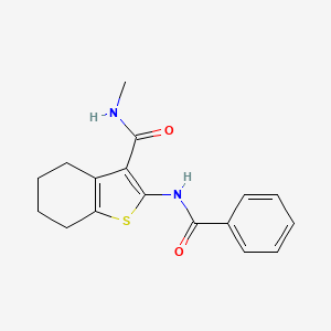 molecular formula C17H18N2O2S B2793982 2-benzamido-N-methyl-4,5,6,7-tetrahydrobenzo[b]thiophene-3-carboxamide CAS No. 892976-44-2