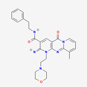 2-imino-10-methyl-1-(2-morpholinoethyl)-5-oxo-N-phenethyl-2,5-dihydro-1H-dipyrido[1,2-a:2',3'-d]pyrimidine-3-carboxamide