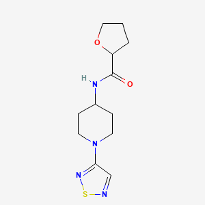 molecular formula C12H18N4O2S B2793984 N-(1-(1,2,5-thiadiazol-3-yl)piperidin-4-yl)tetrahydrofuran-2-carboxamide CAS No. 2319803-45-5