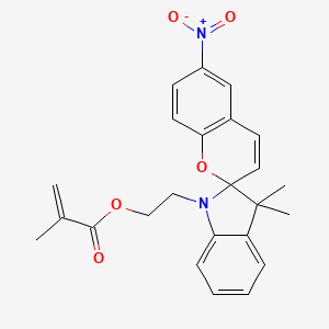 molecular formula C24H24N2O5 B2794000 2-(3',3'-Dimethyl-6-nitrospiro[chromene-2,2'-indolin]-1'-yl)ethyl methacrylate CAS No. 25952-50-5