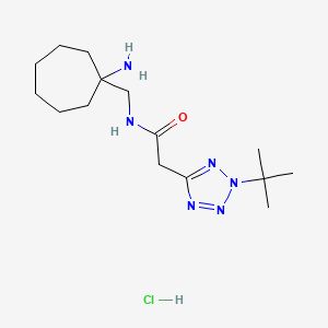 N-[(1-Aminocycloheptyl)methyl]-2-(2-tert-butyltetrazol-5-yl)acetamide;hydrochloride