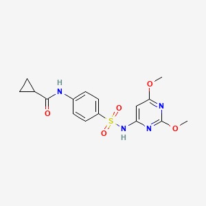 N-[4-[(2,6-dimethoxypyrimidin-4-yl)sulfamoyl]phenyl]cyclopropanecarboxamide