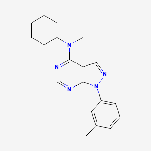 molecular formula C19H23N5 B2794019 N-cyclohexyl-N-methyl-1-(3-methylphenyl)-1H-pyrazolo[3,4-d]pyrimidin-4-amine CAS No. 393844-90-1