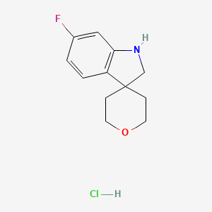 6-Fluoro-1,2-dihydrospiro[indole-3,4'-oxane] hydrochloride