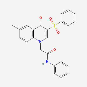 2-(6-methyl-4-oxo-3-(phenylsulfonyl)quinolin-1(4H)-yl)-N-phenylacetamide