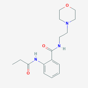 molecular formula C16H23N3O3 B279404 N-[2-(4-morpholinyl)ethyl]-2-(propionylamino)benzamide 