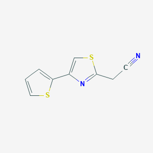 2-(4-(Thiophen-2-yl)thiazol-2-yl)acetonitrile