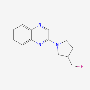 molecular formula C13H14FN3 B2794049 2-(3-(Fluoromethyl)pyrrolidin-1-yl)quinoxaline CAS No. 2034601-97-1
