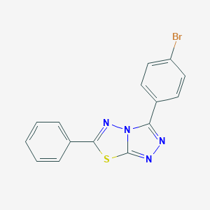 molecular formula C15H9BrN4S B279405 3-(4-Bromophenyl)-6-phenyl[1,2,4]triazolo[3,4-b][1,3,4]thiadiazole 