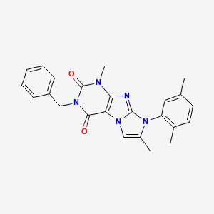 molecular formula C24H23N5O2 B2794055 2-Benzyl-6-(2,5-dimethylphenyl)-4,7-dimethylpurino[7,8-a]imidazole-1,3-dione CAS No. 899726-80-8