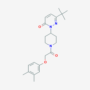 molecular formula C23H31N3O3 B2794056 6-Tert-butyl-2-[1-[2-(3,4-dimethylphenoxy)acetyl]piperidin-4-yl]pyridazin-3-one CAS No. 2320574-32-9
