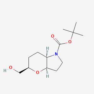 molecular formula C13H23NO4 B2794059 5-Hydroxymethyl-hexahydro-pyrano[3,2-b]pyrrole-1-carboxylic acid tert-butyl ester CAS No. 1310381-38-4
