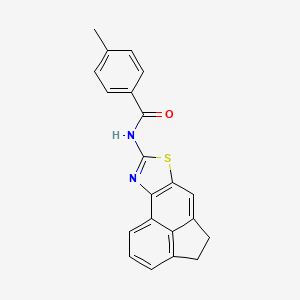 molecular formula C21H16N2OS B2794064 N-(4,5-dihydroacenaphtho[5,4-d]thiazol-8-yl)-4-methylbenzamide CAS No. 477325-63-6