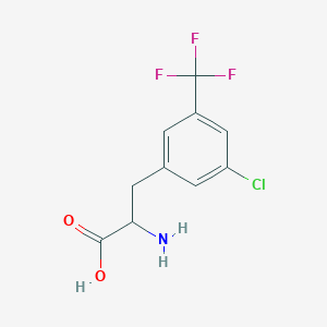 molecular formula C10H9ClF3NO2 B2794075 3-Chloro-5-(trifluoromethyl)-DL-phenylalanine CAS No. 1259961-84-6