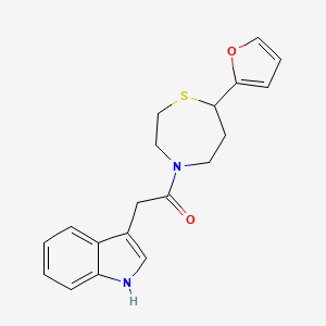 1-(7-(furan-2-yl)-1,4-thiazepan-4-yl)-2-(1H-indol-3-yl)ethanone