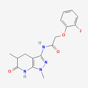 molecular formula C16H17FN4O3 B2794087 N-(1,5-dimethyl-6-oxo-4,5,6,7-tetrahydro-1H-pyrazolo[3,4-b]pyridin-3-yl)-2-(2-fluorophenoxy)acetamide CAS No. 1172339-15-9