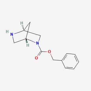 molecular formula C13H16N2O2 B2794088 Benzyl (1S,4S)-2,5-diazabicyclo[2.2.1]heptane-2-carboxylate CAS No. 1464986-88-6