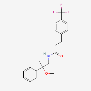 molecular formula C21H24F3NO2 B2794089 N-(2-methoxy-2-phenylbutyl)-3-(4-(trifluoromethyl)phenyl)propanamide CAS No. 1797716-49-4