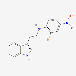 molecular formula C16H14BrN3O2 B2794092 2-bromo-N-[2-(1H-indol-3-yl)ethyl]-4-nitroaniline CAS No. 477846-87-0