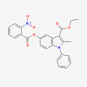 molecular formula C25H20N2O6 B2794097 ethyl 2-methyl-5-((2-nitrobenzoyl)oxy)-1-phenyl-1H-indole-3-carboxylate CAS No. 312918-12-0