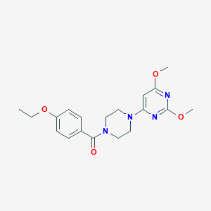 molecular formula C19H24N4O4 B2794099 (4-(2,6-Dimethoxypyrimidin-4-yl)piperazin-1-yl)(4-ethoxyphenyl)methanone CAS No. 1021262-46-3